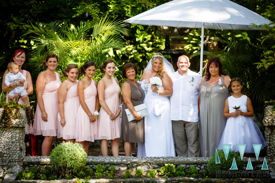 Tara & Harvey's wedding - The Dell, Alameda Botanical Gardens 7 Group shot in the Dell Gibraltar