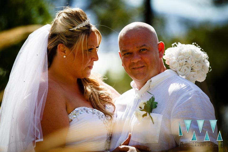 Bride & groom during the Dell Gibraltar wedding ceremony