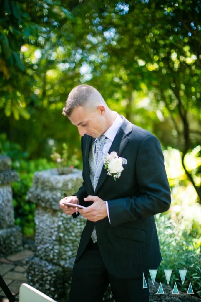 The Dell Gibraltar Wedding groom waiting