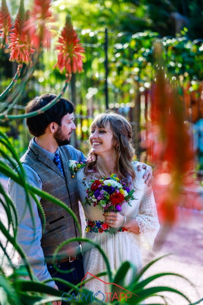 Botanical Gardens Gibraltar Bride and Groom photo session