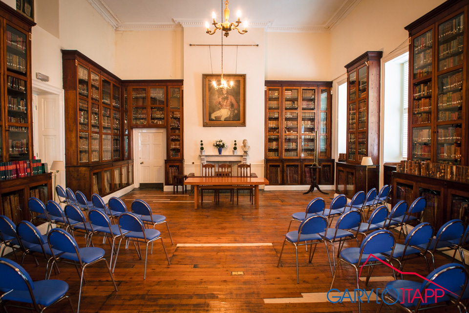 Gibraltar Garrison Library Wedding Photographer 2 The interior of the Gibraltar Garrison Library wedding ceremony area