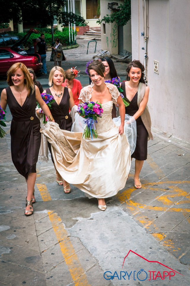 Gibraltar Garrison Library Wedding Photographer 4 Bride on the way to the Gibraltar Garrison Library wedding venue