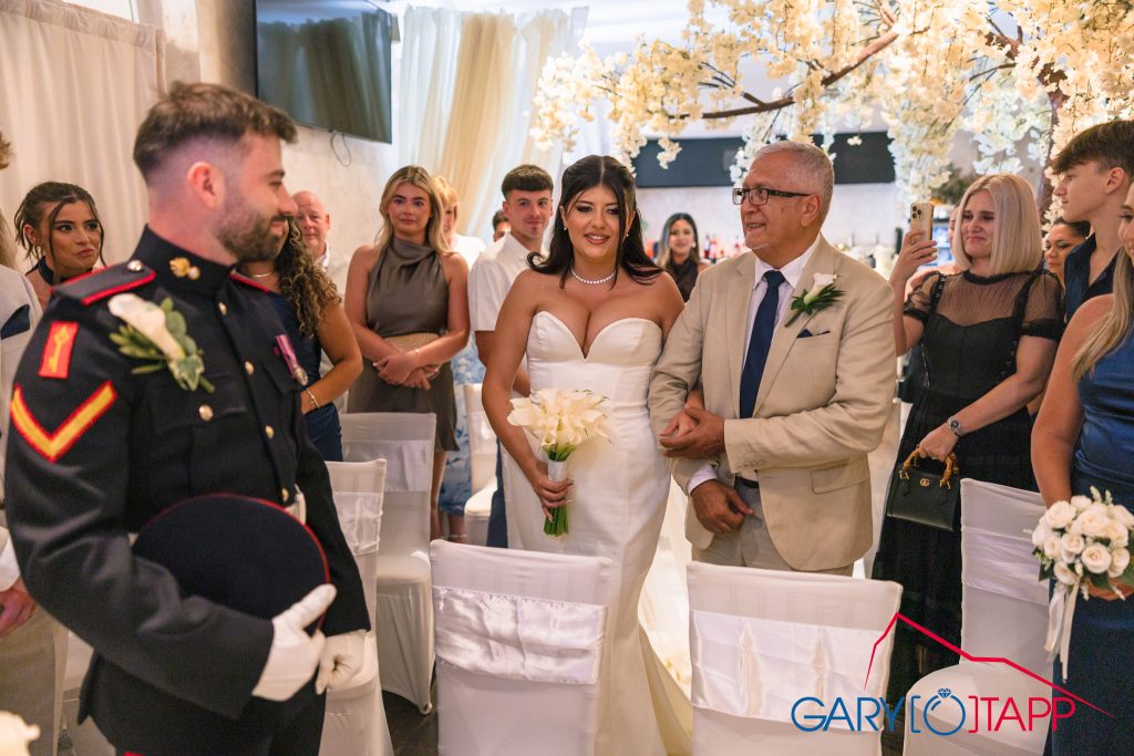 The Lounge Bar Gibraltar Wedding Photographer 2 Father of the bride at the Lounge Bar Gibraltar wedding venue